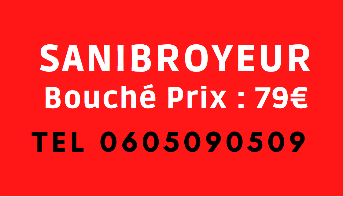 réparation sanibroyeur