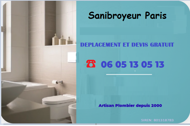 Spécialiste sanibroyeur paris